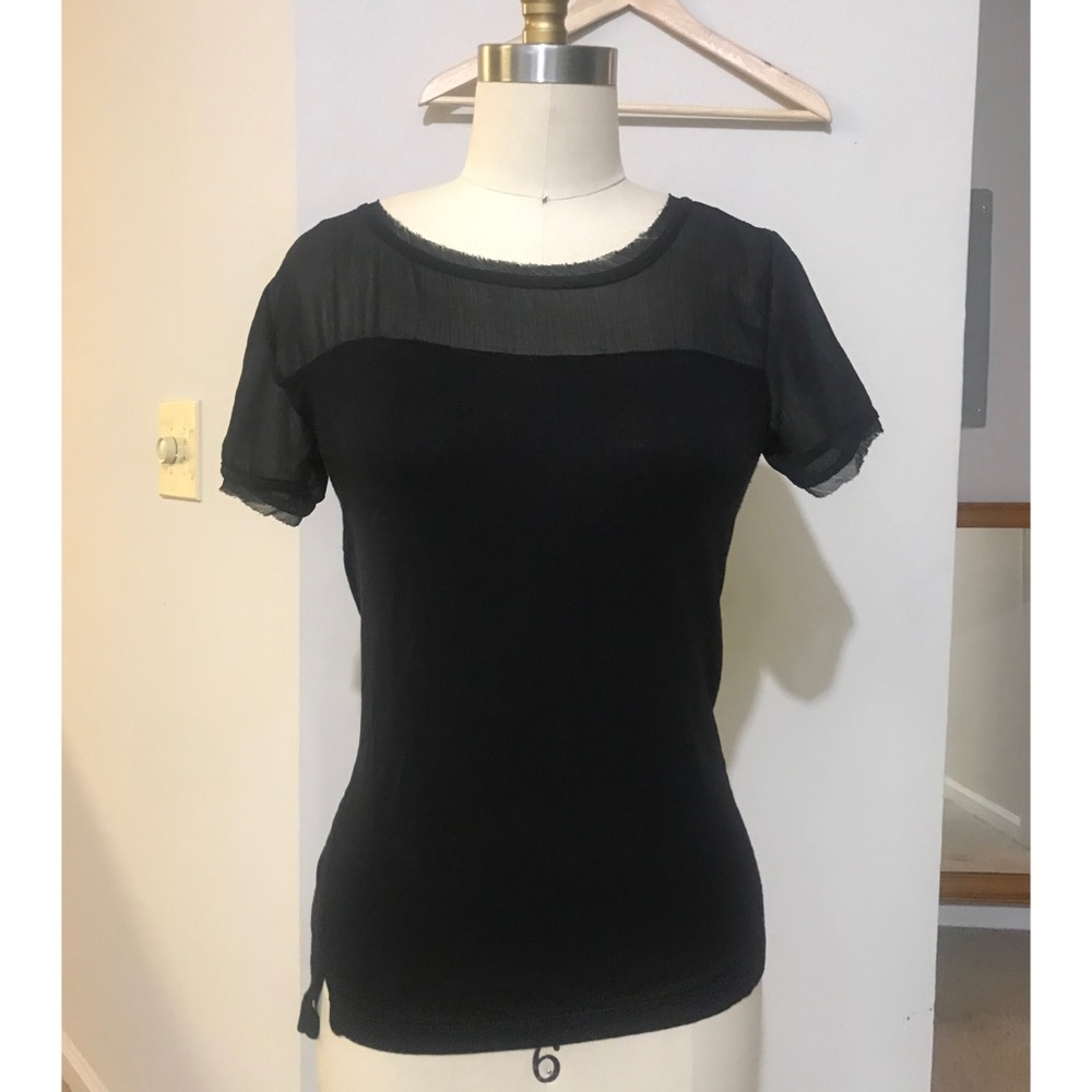 H&M black mesh top